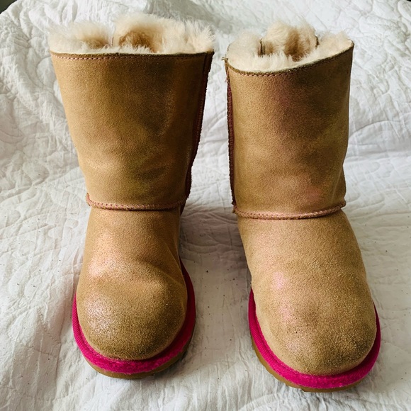 UGG Bailey Bow Shimmer Chestnut Pink bow girls - Picture 7 of 7